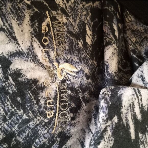 Cuter& Buck L 100% Cotton Twelve BridgeGolf Club Shortsleeves Leaves Print Men's - Picture 3 of 8